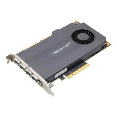 NAPATECH NetScout NT403E-4 PTP 10GbE Quad Port SFP+ SmartNIC Network Adapter