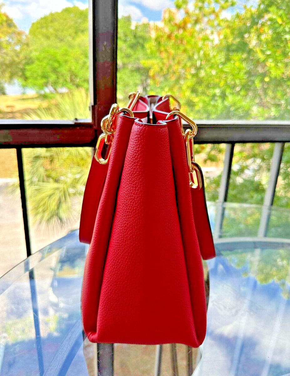 Michael Kors Trisha Large Leather Shoulder Tote Bag Handbag Purse