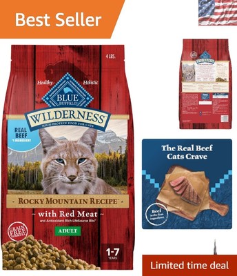 4-lb BLUE Wilderness Rocky Mountain Cat Food: Chicken-Free, Omega Rich Recipe