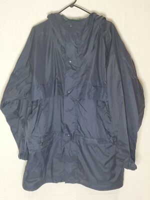 LL Bean Men's Coat Jacket Size XL Blue L618 Hooded