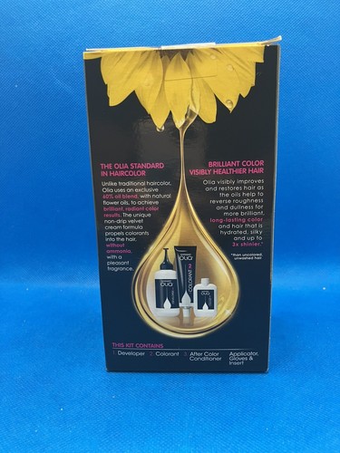Garnier Olia Ammonia Free Permanent Hair Color 6.0 LIGHT BROWN Imperfect Box - Picture 2 of 2