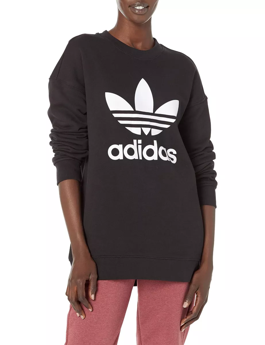 size Originals | Sweatshirt, Women\'s adidas Crew FM3272 Small Trefoil Black/White, eBay