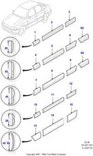 GENUINE FORD ESCORT/ORION REAR RIGHT BODY MOULDING NEW