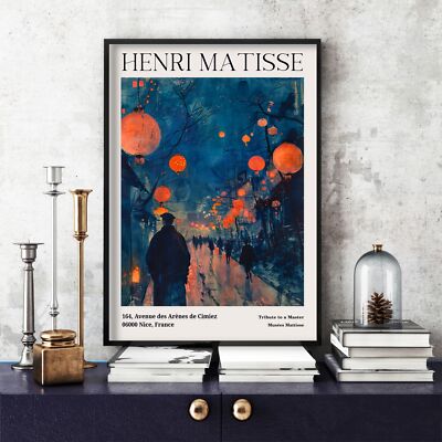 Henri Matisse Druck, Henri Matisse Ausstellungsposter, buntes Wandbild (13c)