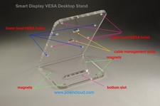 Clear Desktop Acrylic VESA Stand for Smart Display VESA Security Enclosure