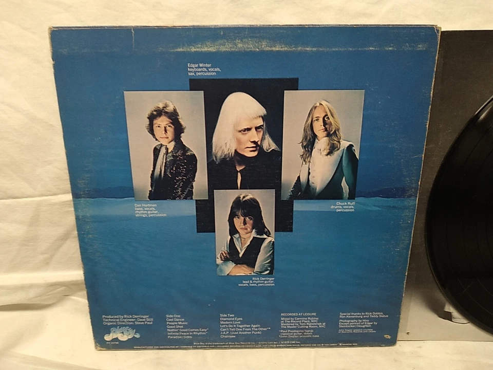 Edgar Winter Group w/Rick Derringer виниловая пластинка Blue Sky records PZ 33798 1975 - Изображение 4 из 4