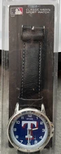 Texas Rangers Watch Classic Sports Mens Black Leather Sparo MLB Merch