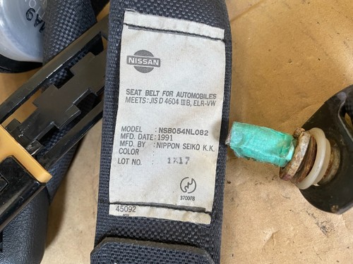 NISSAN SKYLINE R32 HCR32 HNR32 GT-R BNR32 Front Seat Belt set - Picture 3 of 12