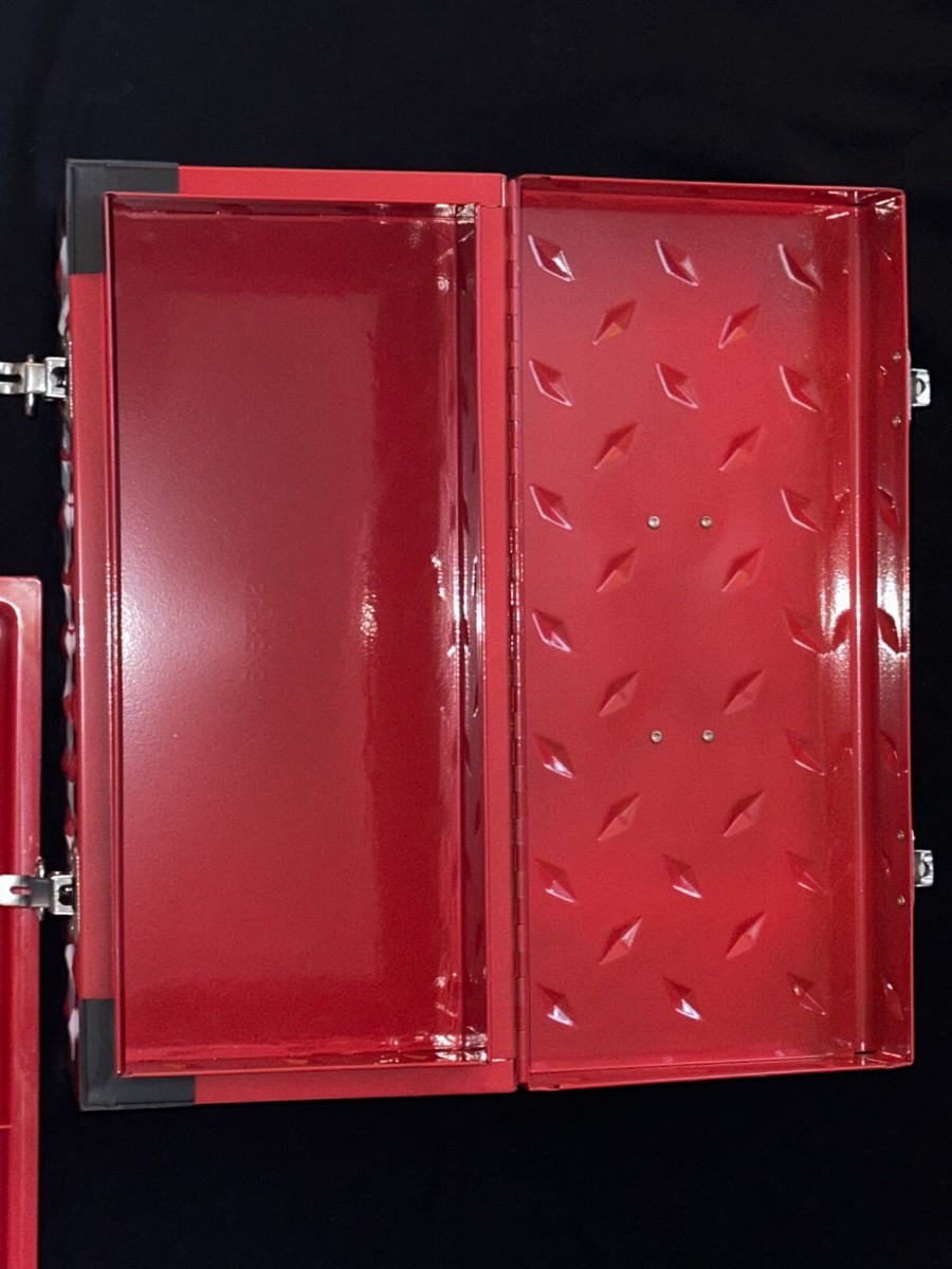 家具・インテリア 18AW Supreme Diamond Plate Tool Box Red Supreme Diamond Plate Tool Box Red Box Logo FW18 Accessories