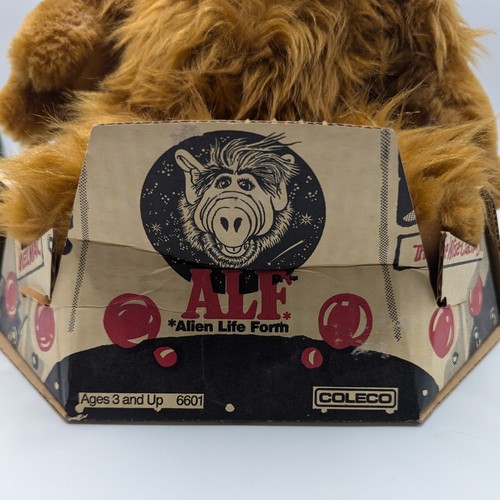 Muñeca de peluche ALF de colección 18 pulgadas 1986 caja original nave espacial Coleco vintage alienígena - Imagen 3 de 11