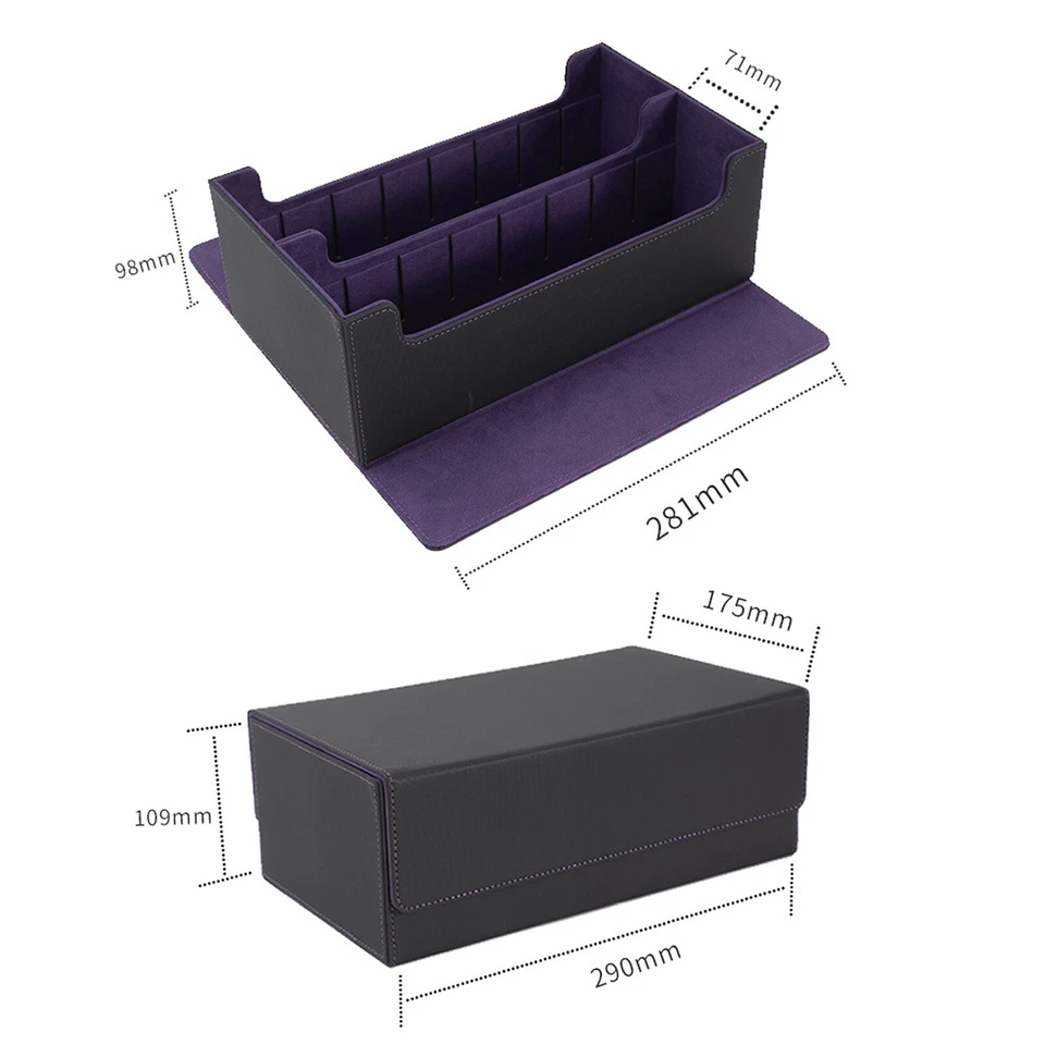2-Row Separation Box Trading Cards Case for 910+ Cards With Movable Dividers - Image 2 of 4