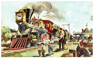 Vintage Postcard of Chicago 1870 Depot on Freedomland's Excursion Train 