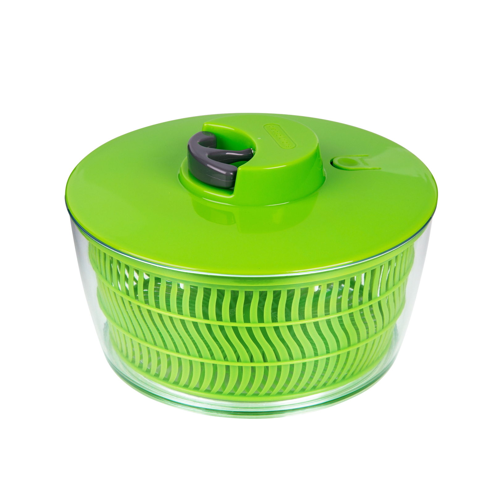 Green Salad Spinner - Easy Pull Mechanism for Quick Drying-image