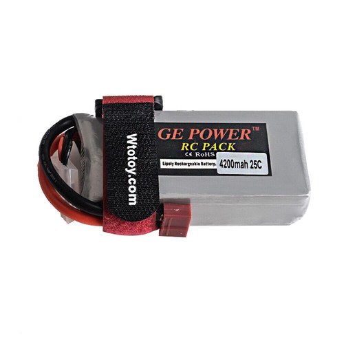 GE Power 7,4V 4200MAH 25C 2S Batteria Lipo Spina T per Wltoys 12428 12429 Modello RC - Foto 7 di 7
