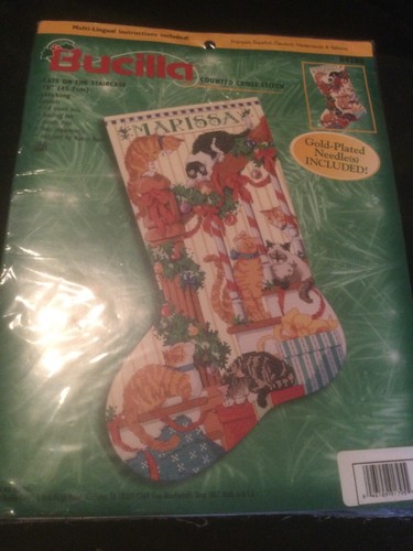 Vintage Birds And Teacups Counted Cross Stitch Kit Plaid Bucilla New - View #5