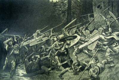 Peter Bina, Die Schlacht im Teutoburger Wald