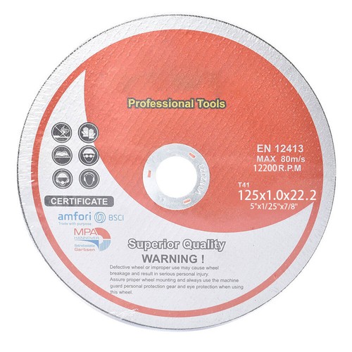 5"x.040"x7/8" Cut-off Wheel - Metal & Stainless Steel Cutting Discs 50 Pack - Picture 6 of 7