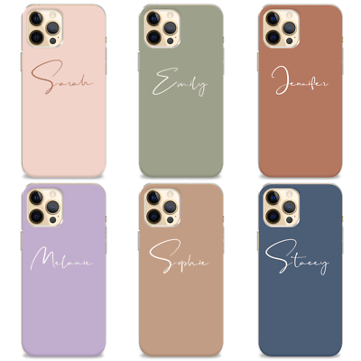 Personalised Phone Case Initials Name Hard Cover For Apple Iphone