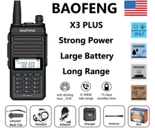 BAOFENG X3 PLUS LONG DISTANCE TRI-BAND HAM RADIO HIGH-POWER WALKIE-TALKIE LOT US