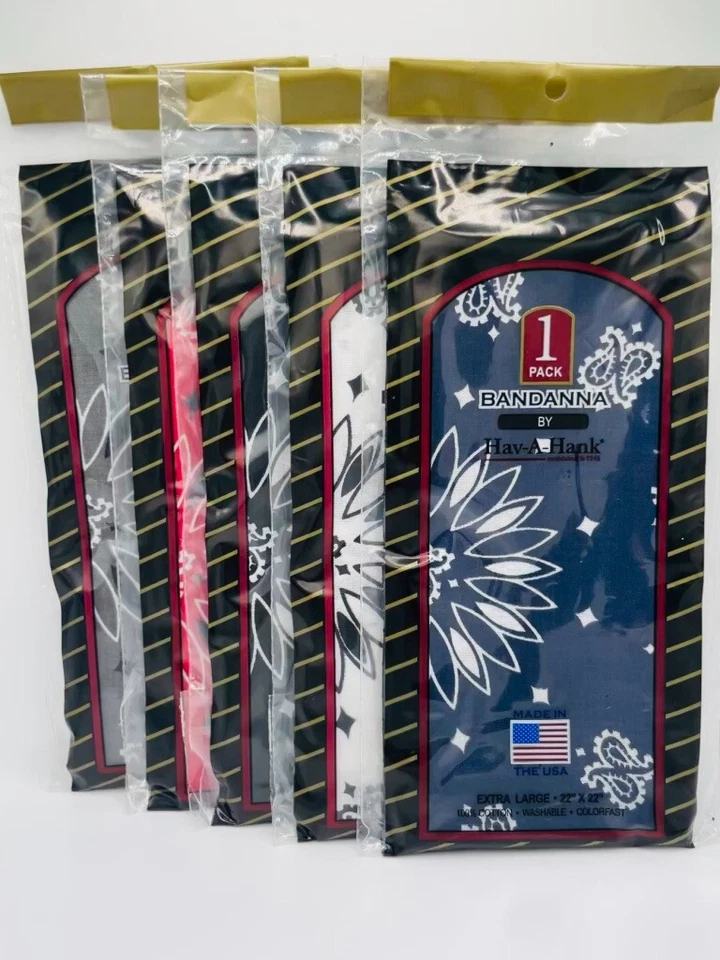 Bandana de cachemira Hav-A-Hank 100 % algodón/hecha en EE. UU. 22" entrenadores del ejército (paquete de 5) Foto 3 de 4