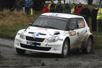 Kevin Abbring (NED) Skoda Fabia S2000 on the Shakedown stage 2011 Old Photo