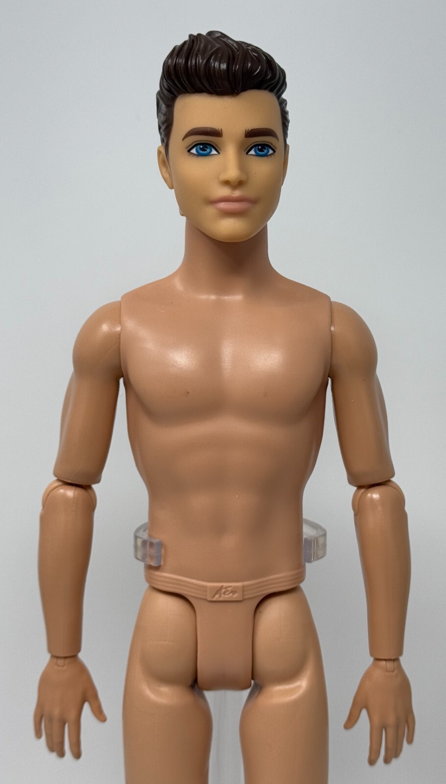 Barbie Soccer Player Ken Articulated Body Hybrid NUDE Brunette Ryan Fashion Doll
