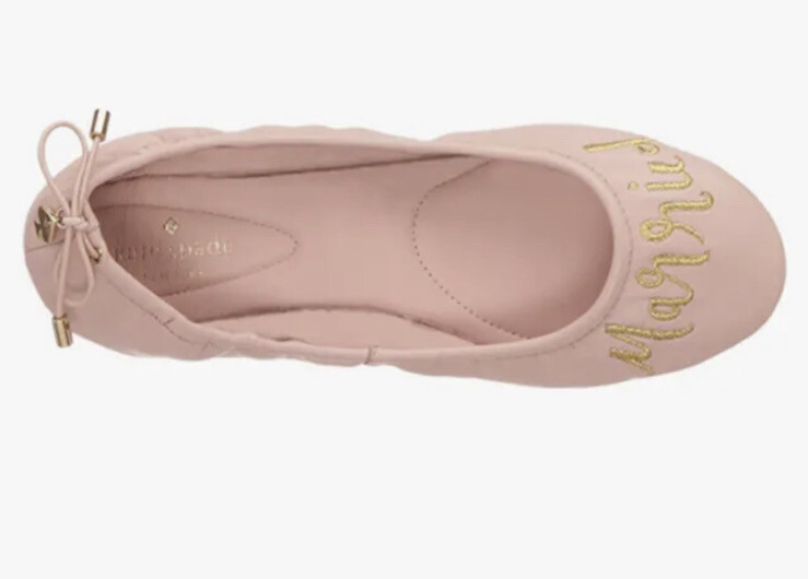Kate Spade New York Pink Leather Gwen Ballet Flats US UK