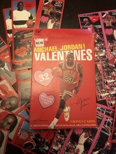 Vintage Michael Jordan Bulls Valentines Day Card Uncut Sheets Cleo Not Complete