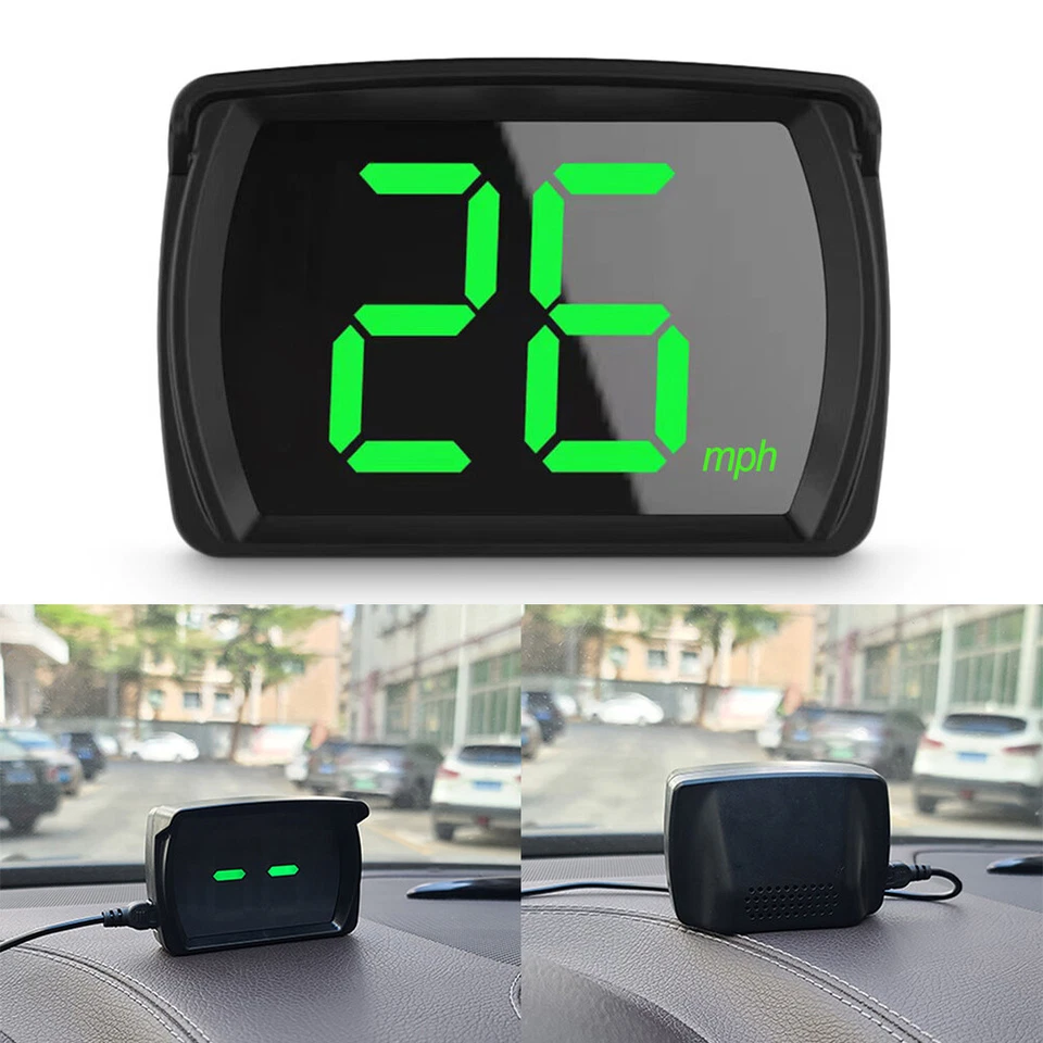 Velocímetro digital Big Font MPH para automóvil GPS HUD Speedo Speed Head Up Display Foto 2 de 4