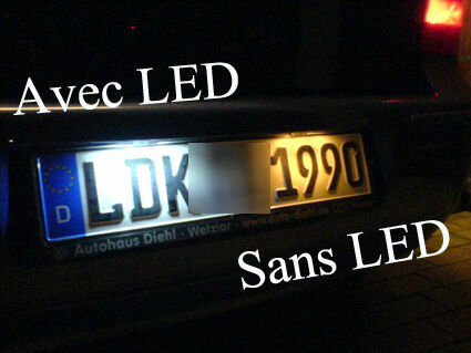 FORD COUGAR 2 Ampoules LED Blanc Plaque d'immatriculation Anti erreur canbus - Imagen 2 de 2