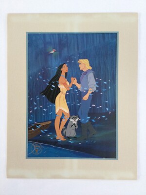 ディズニーセル画　ポカホンタス 1995年　　限定5000枚　保証書有り Disney Store Exclusive Commemorative Lithograph Print 1995