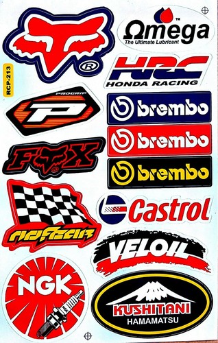 5 Sheets Motorcycle Car ATV Bike Motor Sport Racing Stickers Helmet Decal SM04 - Picture 4 of 6