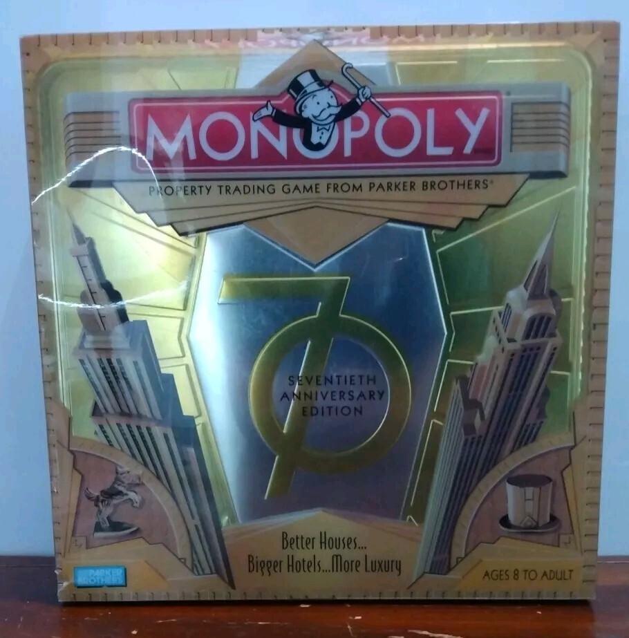 Monopoly 70th Anniversary Edition Board Game Parker Brothers