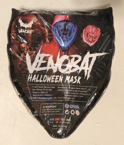 2 Pack, Venobat Halloween Light Up Masks, Costume, Scary, New, 1 Red and 1 Black - Picture 9 of 9