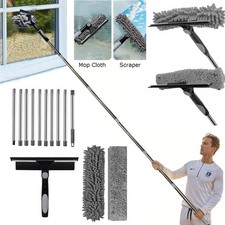4.2m Window Squeegee Cleaner, 3 in 1 Shower Squeegee Scraper With Extension Pole