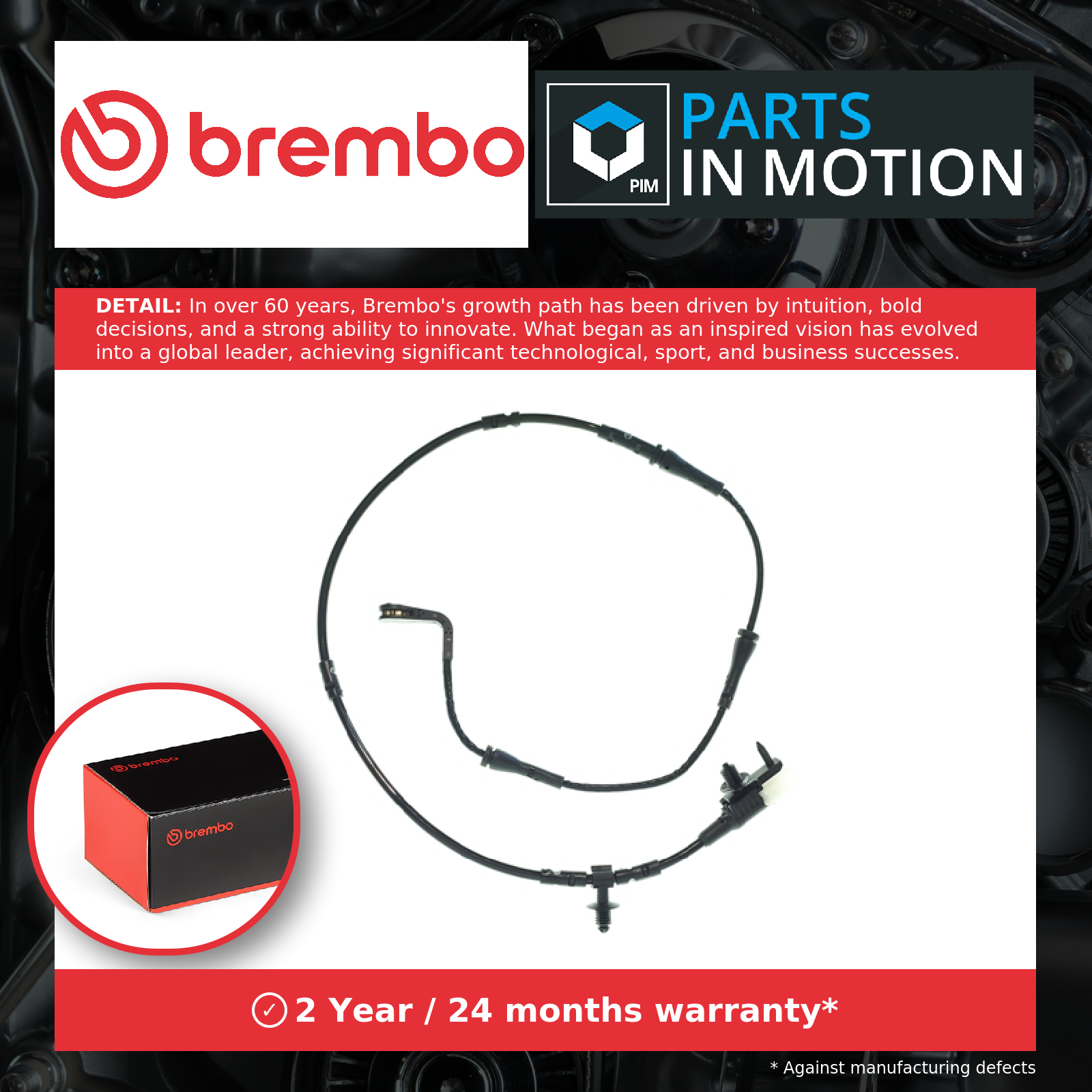 Fits BREMBO A 00 525 BRAKE PAD WEAR SENSOR. REAR N/A - Image 2