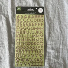 Making Memories Creative Letters Stickers 281 Mini Shimmer Alpha Pink Metro