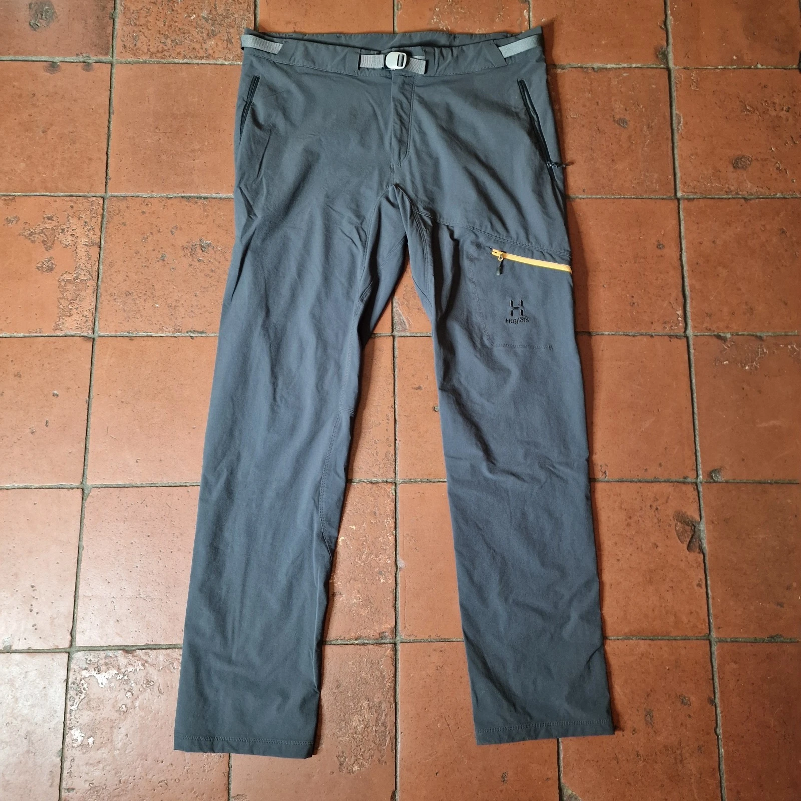Haglöfs Lizard Trousers Men's XL 38 To 40 Black Outdoor Lightweight Hike Trouser