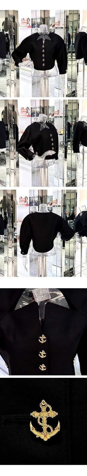 LOUIS VUITTON（LV） Louis Vuitton Giacca Cerchio Stampa Onda 34 Nero 4ET1887 121128223