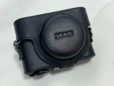 XEVN Cases adapted for cameras Smooth pure black pu leather camera case