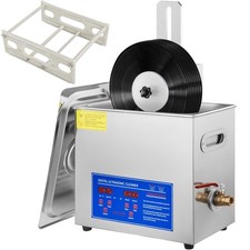 Ultrasonic Vinyl Record Cleaner 6L 7-12 Inch 8 Records Drying Rack 180W