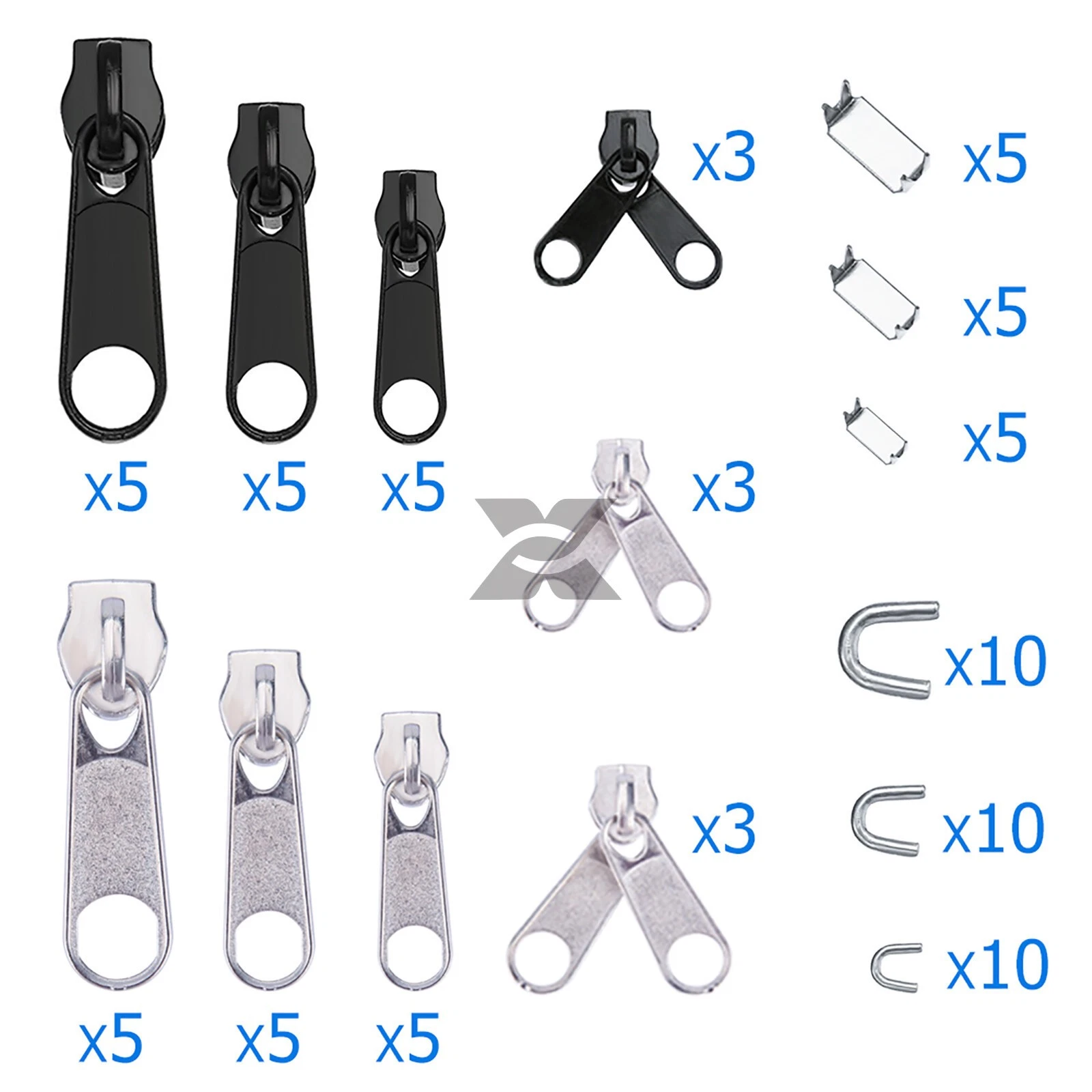 85pcs Fix Zipper Zip Slider Repair Instant DIY Kit Removable Rescue Replacement - product detail image 1