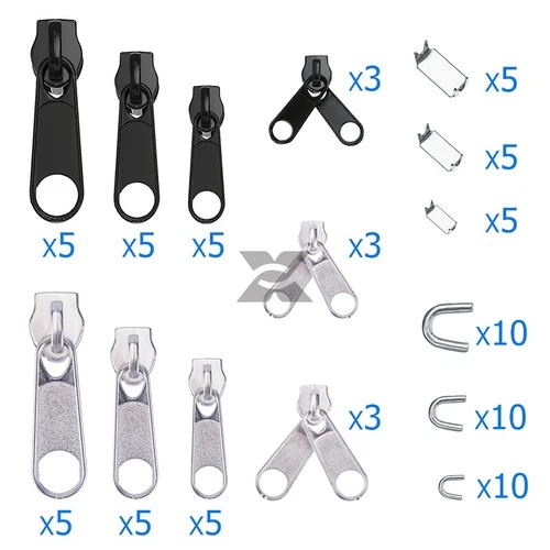 85pcs Fix Zipper Zip Slider Repair Instant DIY Kit Removable Rescue Replacement video thumbnail