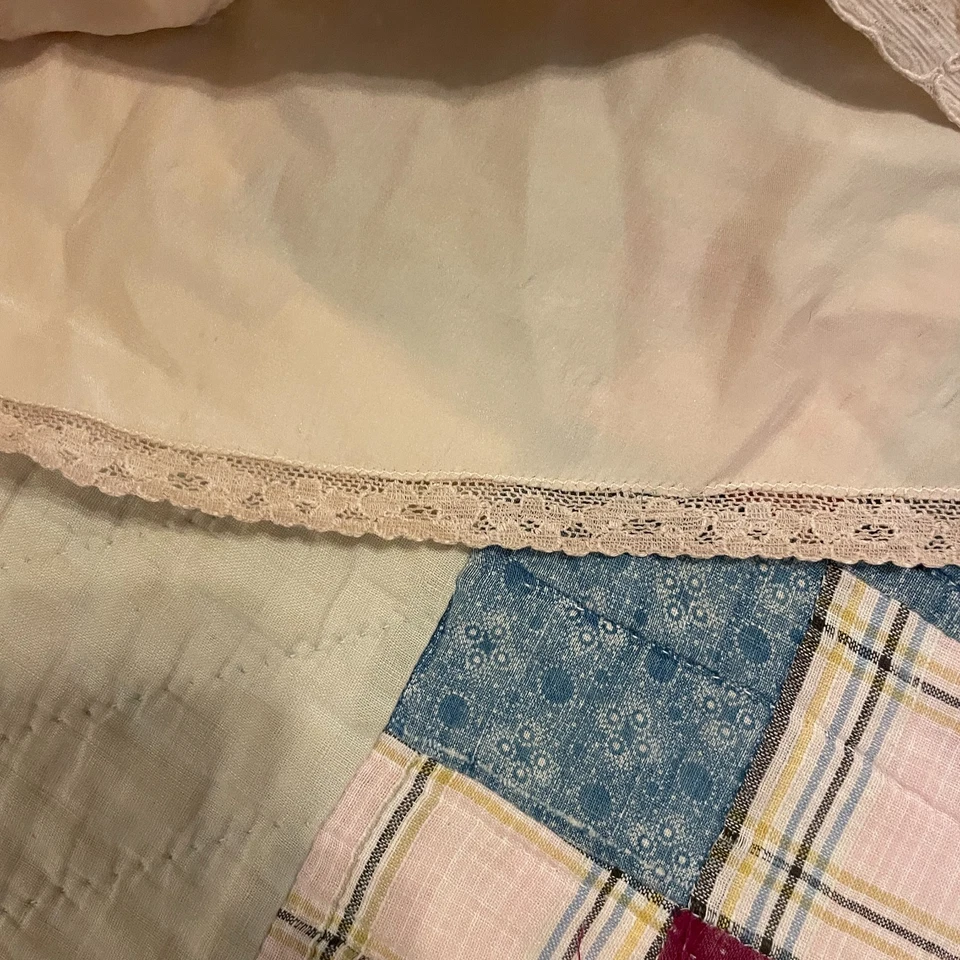 1920s/30 Antique Vintage Tap Shorts Satin Lace Flapper Style Lingerie MOP Button - Image 3 of 4