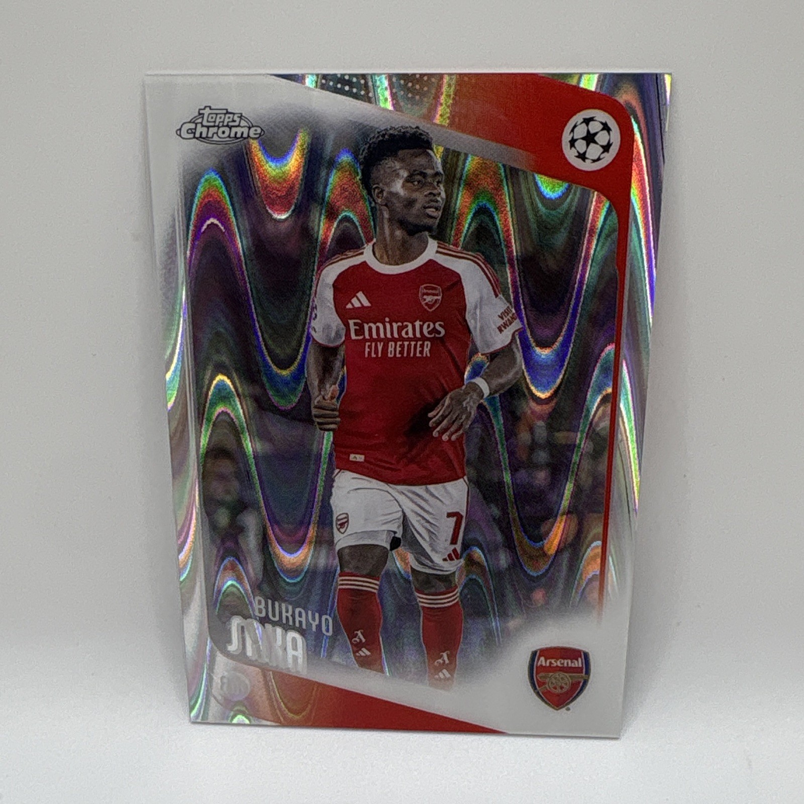 Topps 2026 Topps Chrome UCL Bukayo Saka #12 Insert Arsenal FC view 2