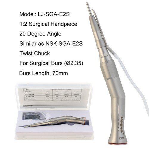 1:2 Surgical Handpiece Dental 20 Degree Angle Straight Nose NSK SGA-E2S SGS-E2S - Picture 25 of 48