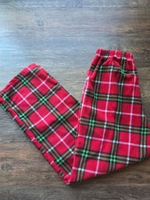 Holiday Boys Soft Red Plaid PJ Pants Size Large Pajama Christmas Fleece