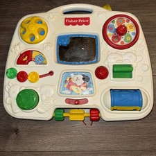 Vintage 1993 FISHER PRICE 1175 BUSY BOX Crib Activity Center Baby Learning Toy