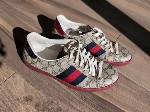 GUCCI Ace GG Supreme Sneakers 429445 Size 7.5