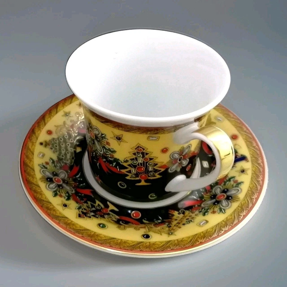 Rosenthal Versace 2 x Espressotasse + 2 x Untertasse 4-tlg Christmas 2013 Ovp - Bild 3 von 4